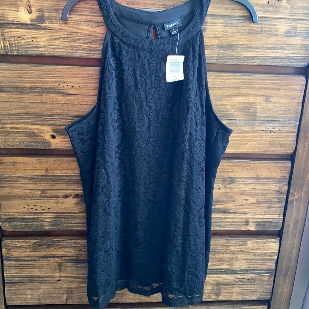 Torrid size 1 black lace top. NWT